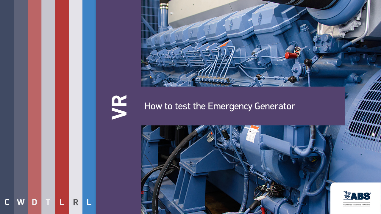 VR maritime How to test the Emergency-Generator