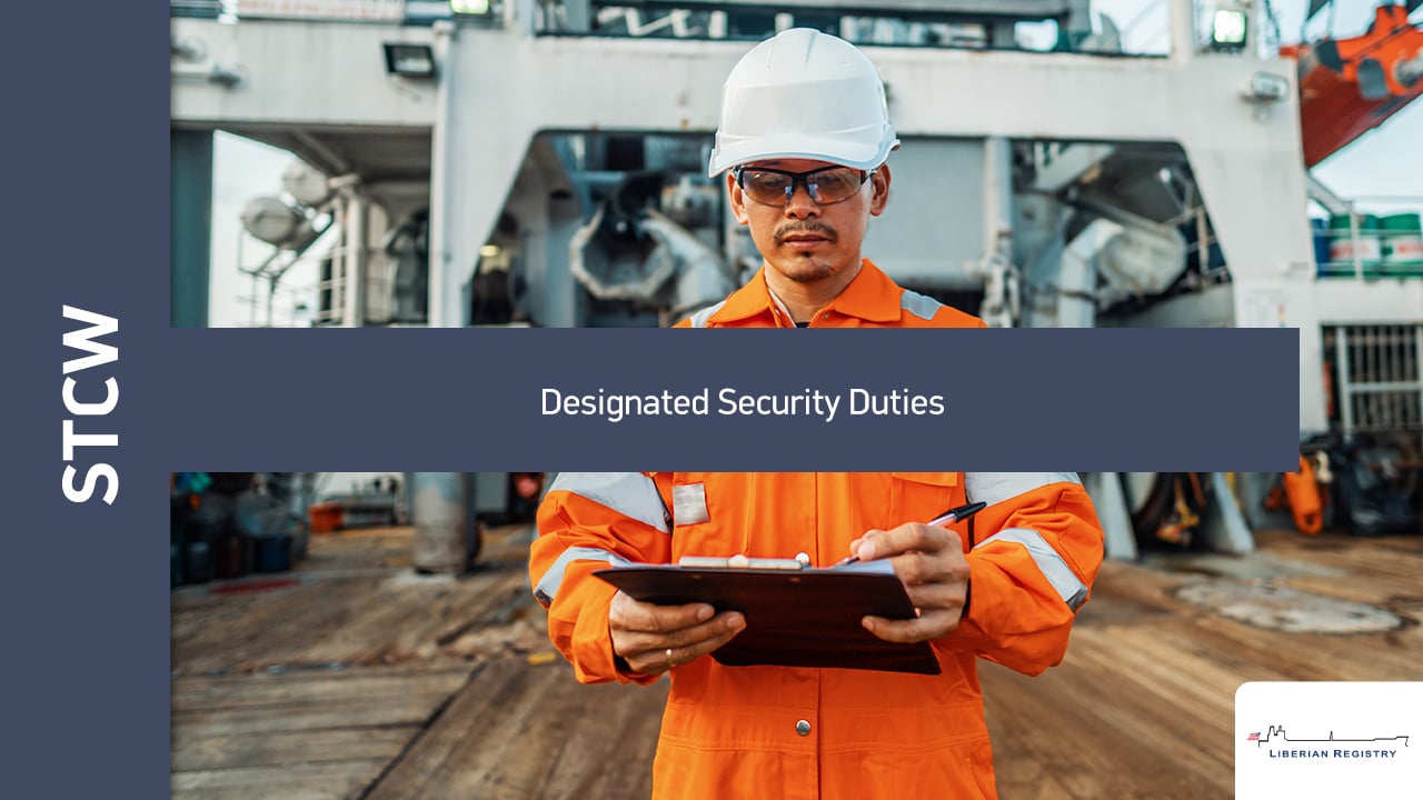 STCW Designated Security Duties (DSD) online course, AVI/62